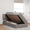 vidaXL Gulta ar uzglabā&scaron;anas vietu un matraci Pelēkbrūna 90 x 200 cm