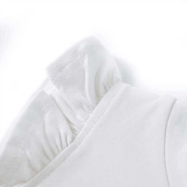 Bērnu krekls ar volānu piedurknēm, krēmīgi iedzeltens, 128