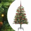 vidaXL Mākslīgā Ziemassvētku eglīte Zaļa 150 cm PVC un metāls