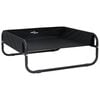 vidaXL Suņu gulta Melna 75 x 75 x 30 cm Tērauds