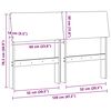 vidaXL Mīkstināts gultas galvgalis Melna 120 cm Ciets priedes koks