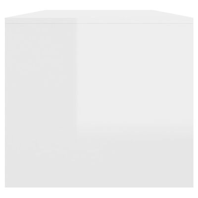 vidaXL kafijas galdiņš, spīdīgi balts, 102x50x45 cm, inženierijas koks