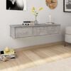 vidaXL sienas atvilktņu plaukts pelēks 88x26x18,5 cm inženierijas koks