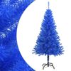 vidaXL mākslīgā Ziemassvētku egle ar statīvu, zila, 120 cm, PVC