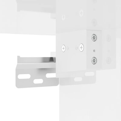 vidaXL sienas naktsskapīši, 2 gab., spīdīgi balti, 35x35x20 cm