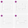 vidaXL TV skapī&scaron;u komplekts 8 pcs Melns ozolkoks 100 x 30 x 30 cm