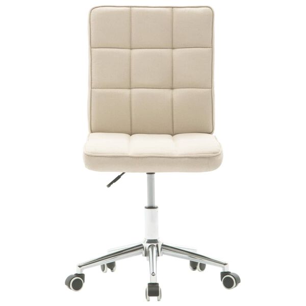 vidaXL virtuves krēsli, 4 gab., krēmkrāsas audums