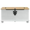 vidaXL storage box ar plauktu Balts 90 x 78 x 45 cm Ciets priedes koks