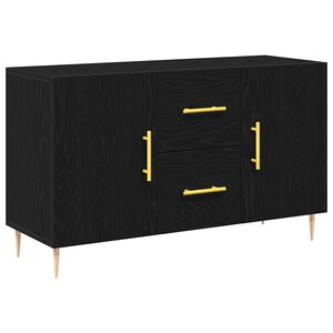 vidaXL Puse Melns ozolkoks 100 x 36 x 60 cm Inženierijas koks