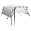 vidaXL četruloku motorlaivas jumts ar tīkla sienām 243x(230-244)x137cm