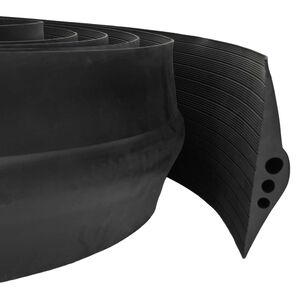 vidaXL Garāžas Grīdas Hermētiķis Melns 74 x 20 mm 1 m EPDM gumija