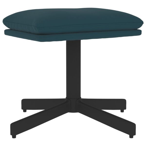 vidaXL kājsoliņ&scaron;, 60x60x36 cm, zils samts