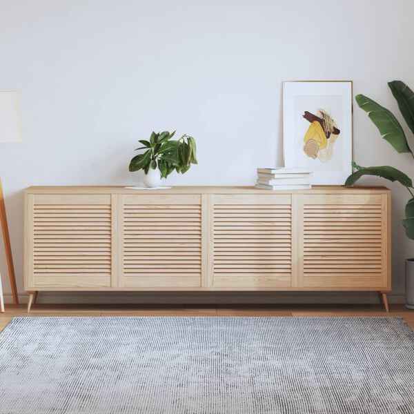 vidaXL skapja durvis, žalūziju dizains, 4 gab., 61,5x59,4 cm, priede