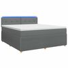 vidaXL Kontinentālā gulta ar matraci Tum&scaron;i pelēka 160 x 200 cm Audums
