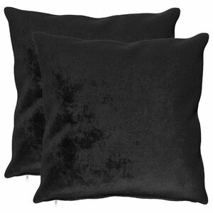 vidaXL Pledu spilvens 2 gab. HEERLEN Melns 60 x 60 cm Flanelis