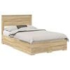 vidaXL Gultas rāmis Sonoma ozols 120 x 200 cm Inženierijas koks