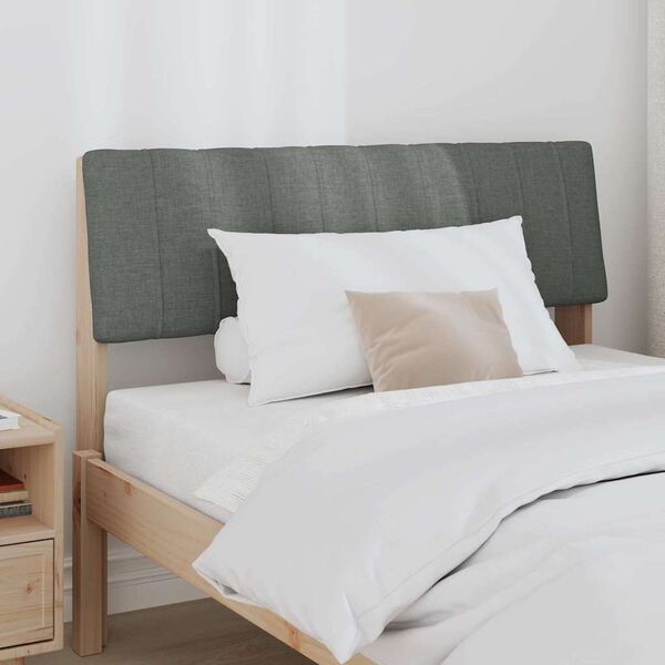 vidaXL Mīkstināts gultas galvgalis Tum&scaron;i pelēks 100 cm