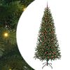vidaXL Mākslīgā Ziemassvētku eglīte su 300 LED Zaļa 210 cm PE un PVC