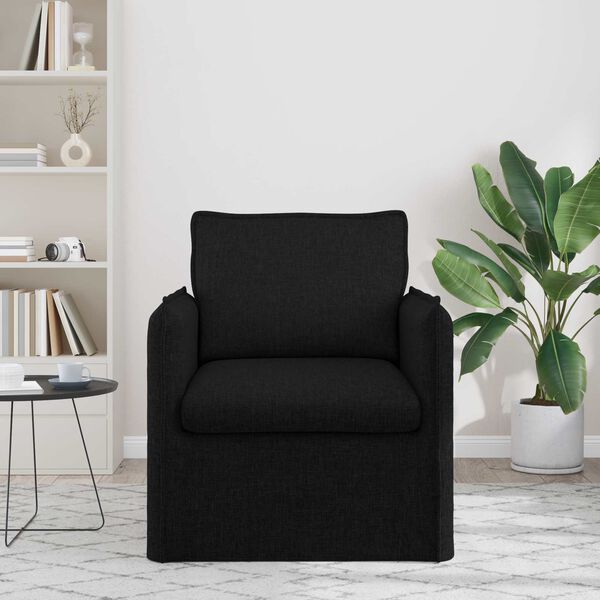 vidaXL Dīvāns Melna Vispārējās izmēri: 75 x 82 x 85 cm (P x D x A)