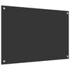 vidaXL Virtuves aizsargpanelis Tum&scaron;i pelēka 90 x 60 cm rūdīts stikls