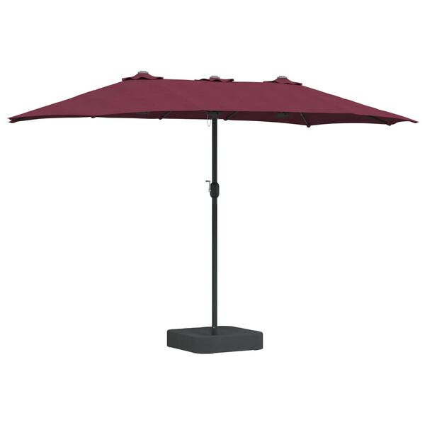 vidaXL Dārza parasols Bordo sarkans 385 x 209 x 244 cm Poliesters