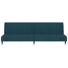 vidaXL 2-vietīga dīvāngulta, zils samts
