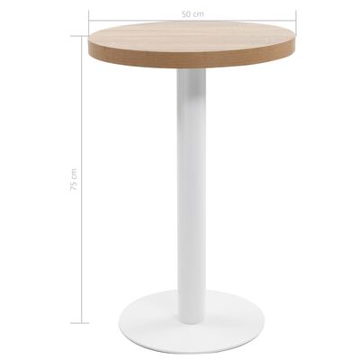 vidaXL bistro galds, gaiši brūns, 50 cm, MDF