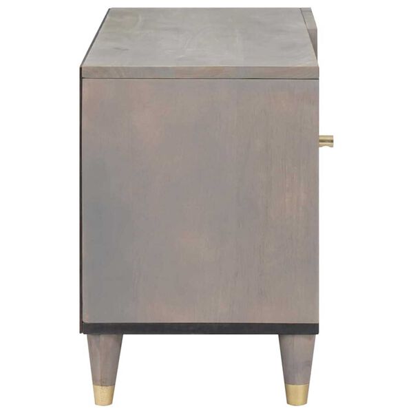 vidaXL Televizora skapīša Pelēka 80 x 33 x 46 cm Cieta mango koksne