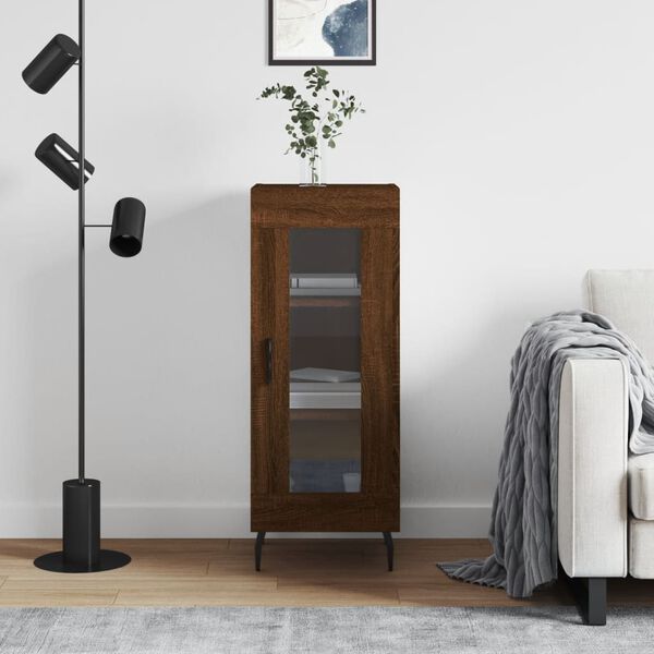 vidaXL kumode, ozolkoka krāsa, 34,5x34x90 cm, inženierijas koks