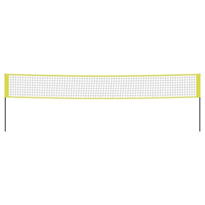 vidaXL volejbola tīkls, dzeltens un melns, 823x244 cm, PE audums