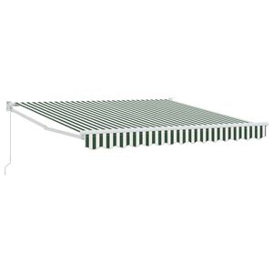 vidaXL Nolokāms markīze Zaļ&scaron; un balts 300 x 250 x 165 cm