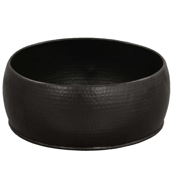 vidaXL kafijas galdiņ&scaron;, 70x30 cm, kalts alumīnijs, melns