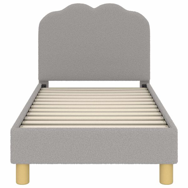 vidaXL Bērnu gultas rāmis ar galvgali Gai&scaron;i pelēks 70 x 140 cm