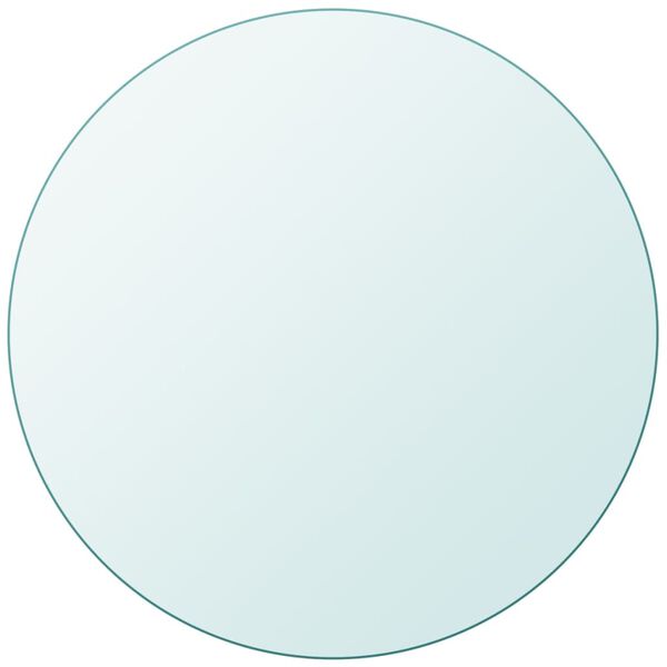 vidaXL galda virsma, 600 mm, rūdīta stikla, apaļa