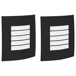 vidaXL Āra sienas lukturi 2 pcs Melna 23.5 x 10.5 x 26 cm