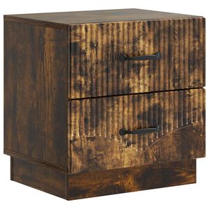 vidaXL Nakts skapītis ar atvilktni Kūpināts ozols 43 x 34,5 x 44,5 cm