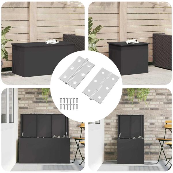 vidaXL Eņģe Vienkrāsains 2 pcs Sudraba 58 x 35 x 1 mm Tērauds