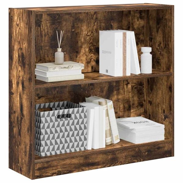 vidaXL grāmatu plaukts, ozola krāsa, 80x24x76 cm, inženierijas koks