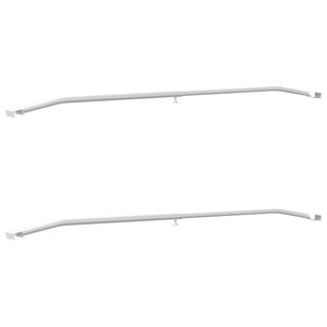 vidaXL Tarpaulīna kron&scaron;teins piekabēm 2 Sudraba 102-155 cm Alumīnijs