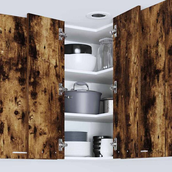 vidaXL Piekarams skapītis Kūpināts ozols un balts 57 x 57 x 80 cm