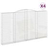 vidaXL arkveida gabiona grozi, 4 gb., 400x30x220/240cm, cinkota dzelzs