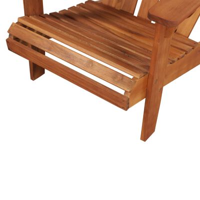 vidaXL dārza krēsls ar kāju balstu, akācijas masīvkoks