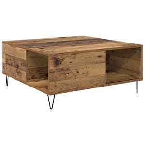 vidaXL Kafijas galdiņ&scaron; Vecs koks 80 x 80 x 36,5 cm Inženierijas koks