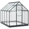 vidaXL Dārza siltumnīca ar durvīm Antracīta 183,5 x 243,5 x 207 cm