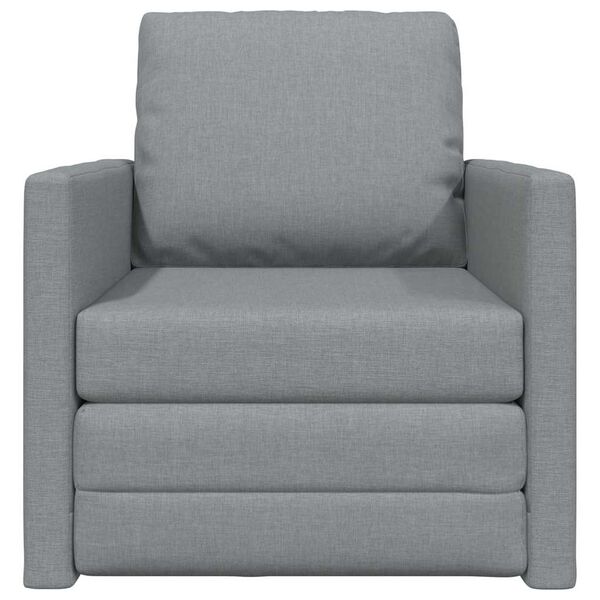 vidaXL grīdas dīvāngulta, gai&scaron;i pelēka, 112x174x55 cm, audums