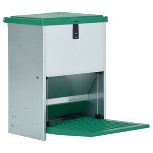 vidaXL automātiska mājputnu barotava ar pedāli, 12 kg