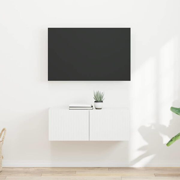 vidaXL TV sienas skapītis 2 pcs Balts 60 x 31 x 29.5 cm