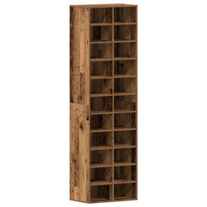 vidaXL apavu skapis Old Wood 54x34x183 cm Engineered Wood