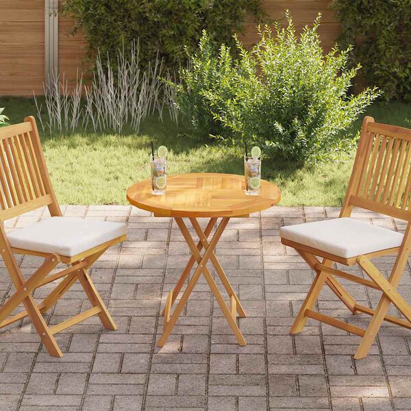 vidaXL galda virsma, 2,5 cm, 70 cm, apaļa, masīvs tīkkoks