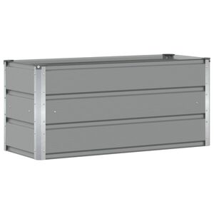 vidaXL Puķu kaste Gai&scaron;i pelēks 100 x 40 x 45 cm Tērauds